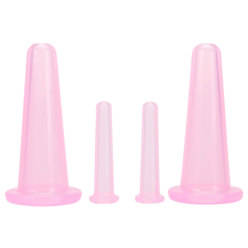 4 Silicone Cups for Facial Massage Cupping