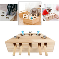 5 Hole Wooden Interactive Cat Toy