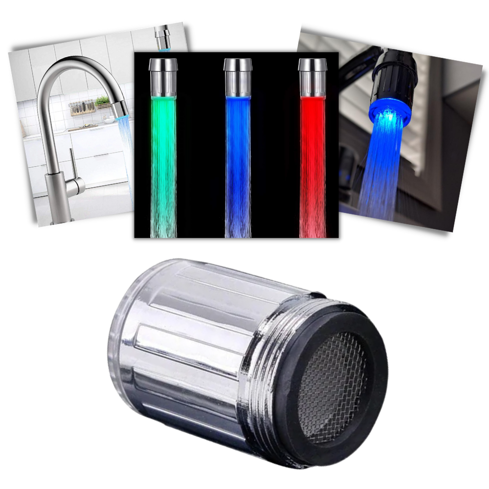 Tap Nozzle With Colour-Changing Temperature Sensor