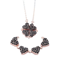 Adjustable 4 Leaf Clover Heart Necklace