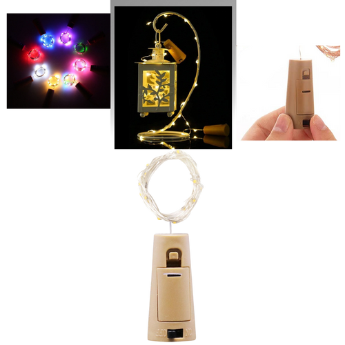 Bottle string LED light with cork (pack of 3)