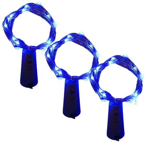 Bottle string LED light with cork (pack of 3)