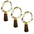 Bottle string LED light with cork (pack of 3)