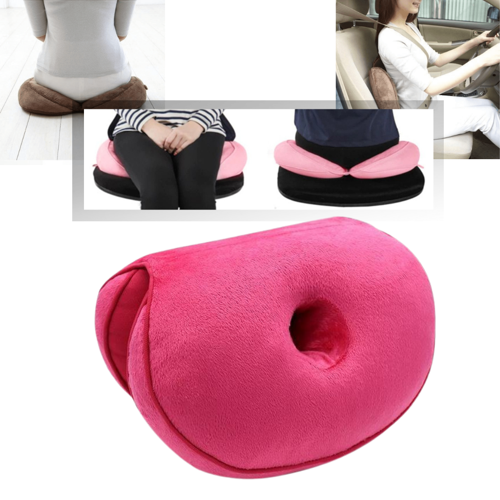 Dual buttock seat cushion