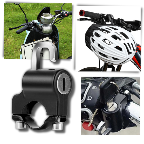 Anti-Theft Motorcycle Helmet Lock