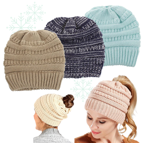 Beanie for Ponytail and Messy Bun
