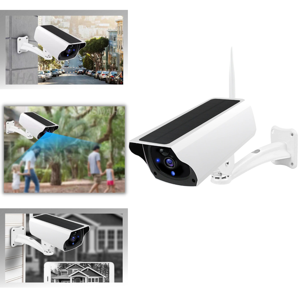 Solar surveillance camera