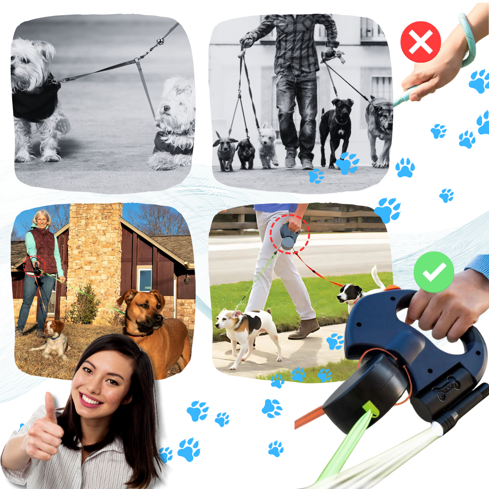 Anti-winding Retractable Dog Leash