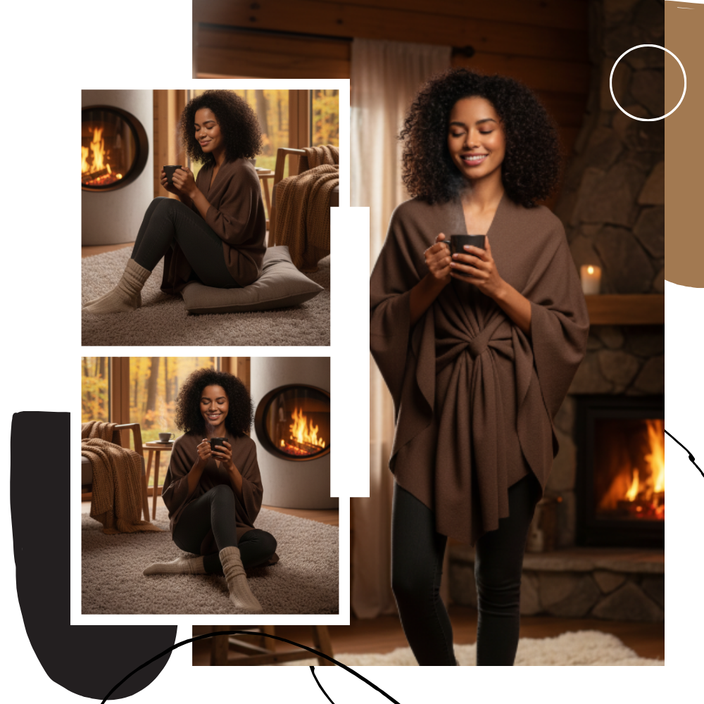 Chic Women Knitted Poncho