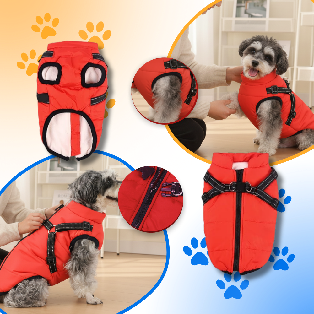 Cozy Dog Harness Winter Jacket