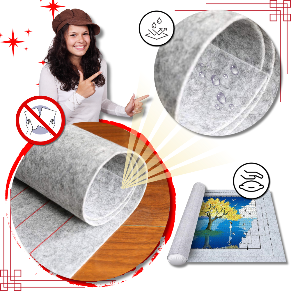 Felt Puzzle Mat Roll Up
