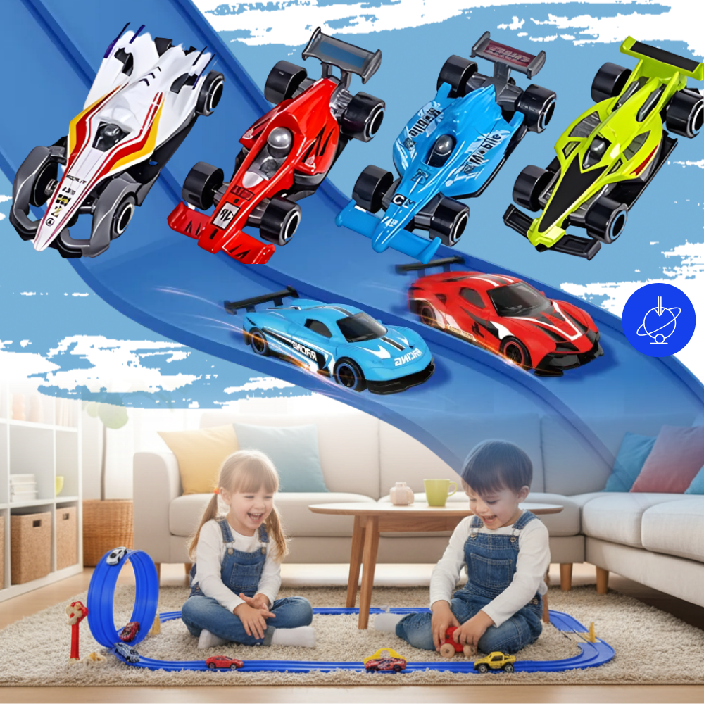 Flexible 2 Lanes Car Track