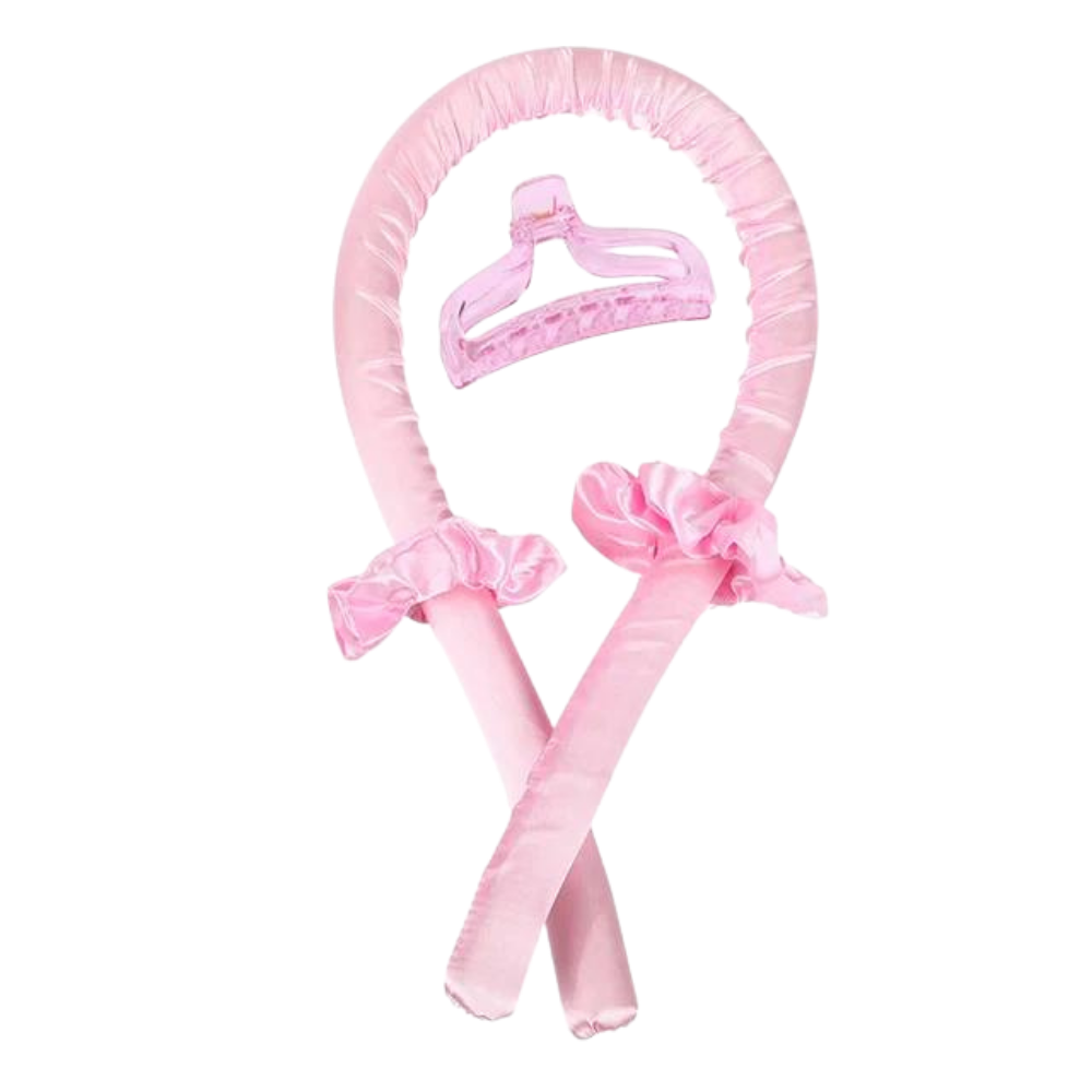 Heatless Curling Rod Headband Ribbon Silk