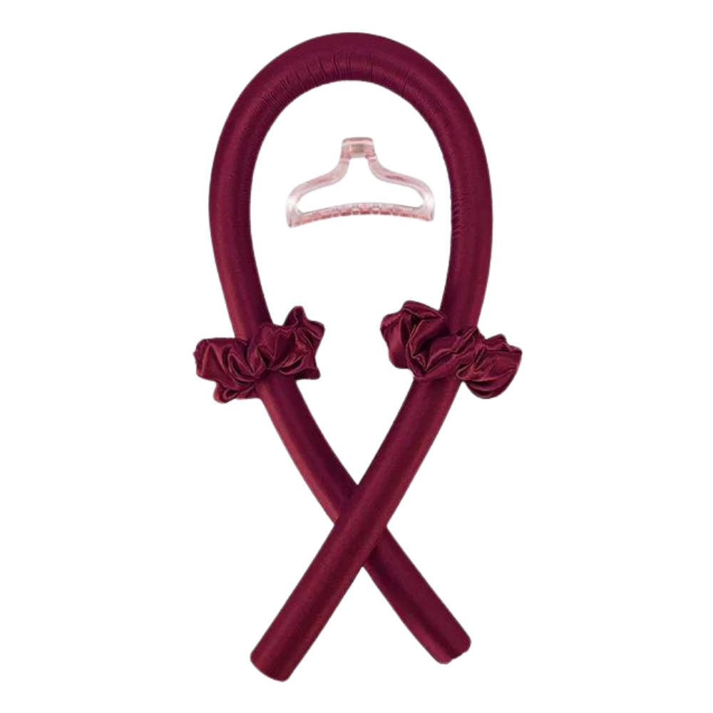 Heatless Curling Rod Headband Ribbon Silk