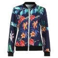 Long Sleeve Flower Bomber Jacket