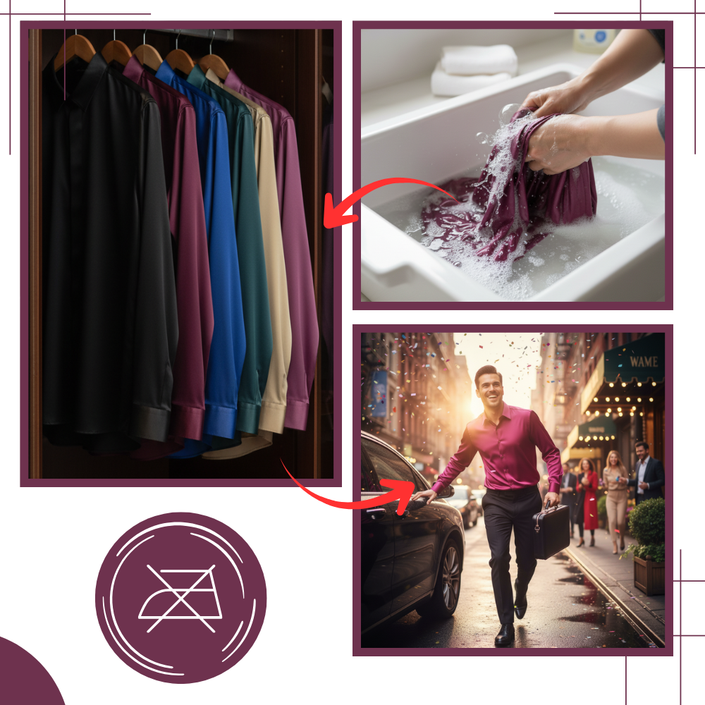Non Iron Silk Blend Men's Polo