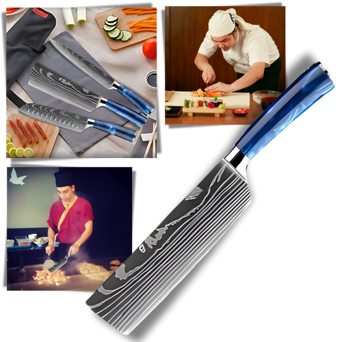 Atlantic Blue Japanese Knives
