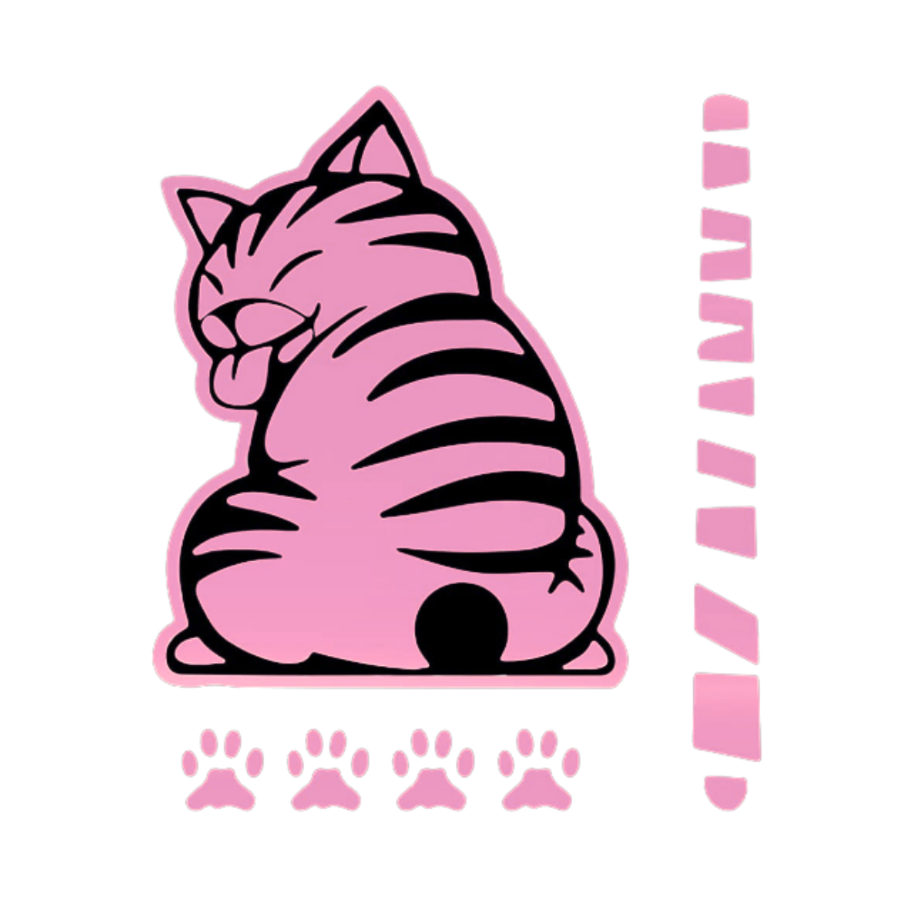 Quirky Cat Wiper Decal
