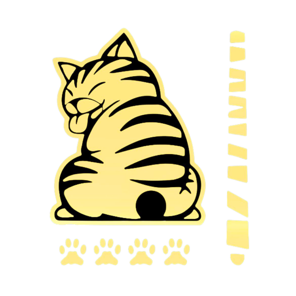 Quirky Cat Wiper Decal