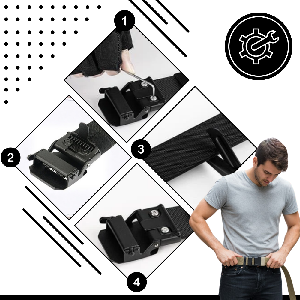 Ratchet Buckle Nylon Belt