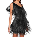 Sequin V-Neck Slip Dress