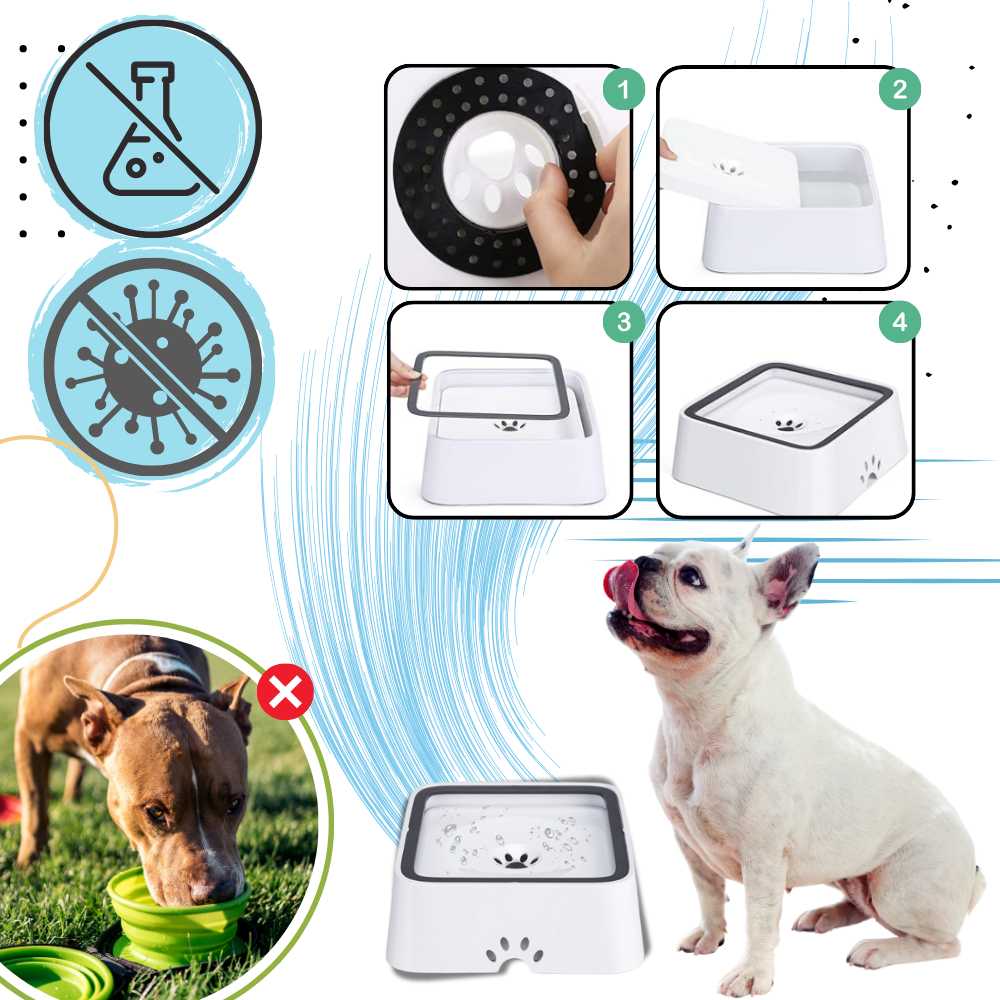 Splash-Free Water Bowl For Dogs