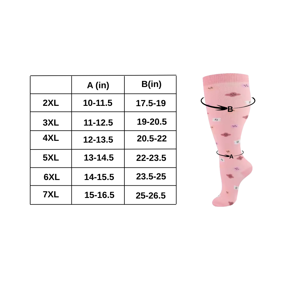 Wide Breathable Compression Sock