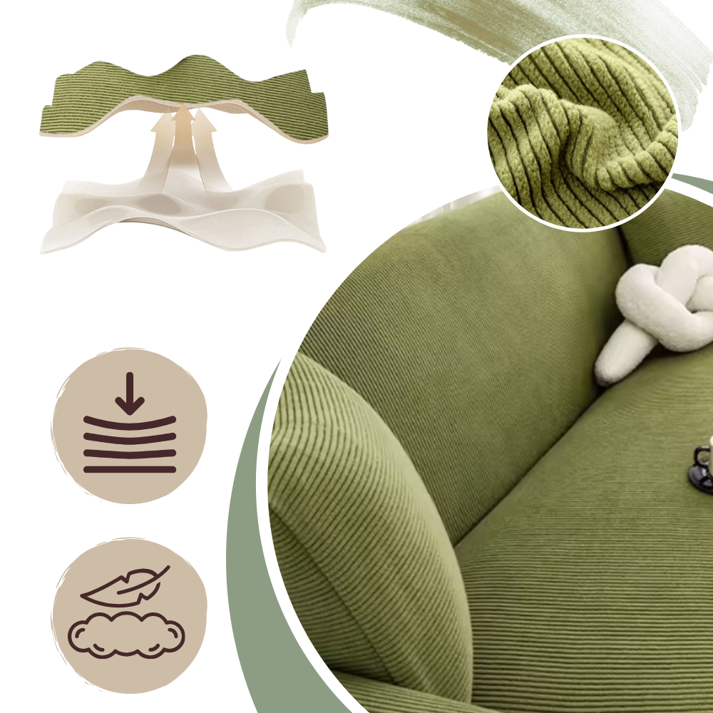 Wrinkle Free Corduroy Sofa Cover